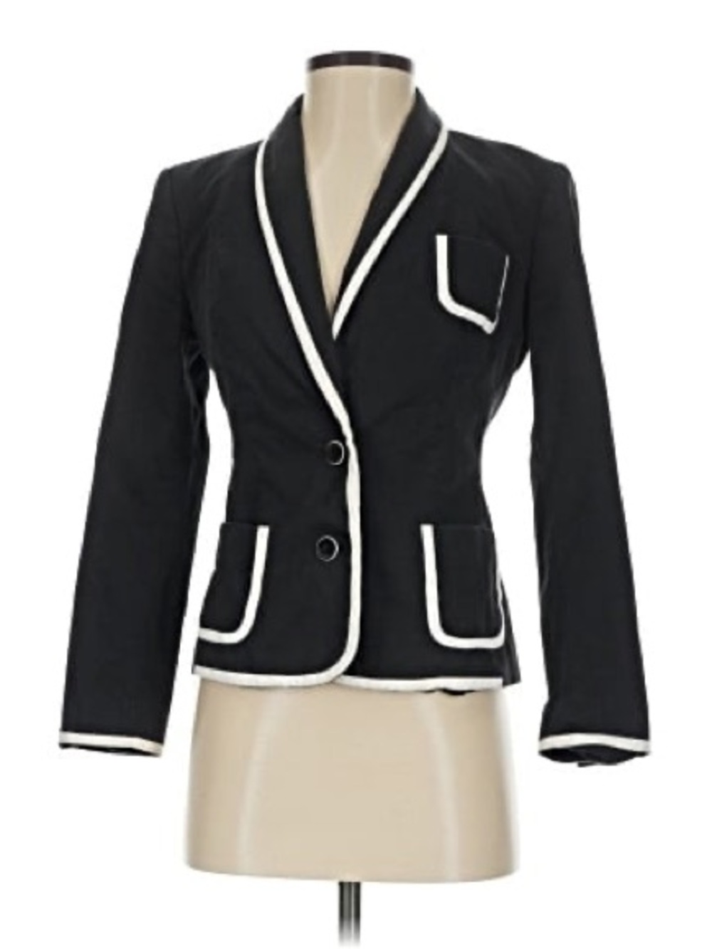 Express Black Blazer with White Trim